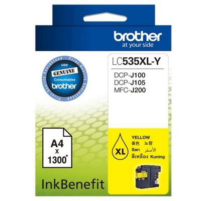 Brother LC535XLY Yüksek Kapasite Sarı Orjinal Kart