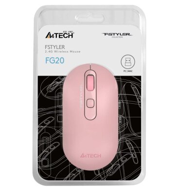 A4 Tech FG20 Pembe Optik Kablosuz Mouse