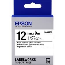 Epson C53S654021 (LK-4WBN) Schwarzer Orj auf Weiß