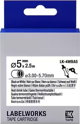 Epson LK-4WBA Orjinal Isıyla Daralan Siyah Üzeri B