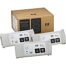 HP C5066A (81) 3-Pcs Black Plotter Cartridge - DesignJet 5000 / 5500