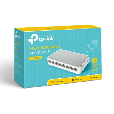 Tp-Link TL-SF1008D 8-Portlu 10/100Mbps Masaüstü Sw