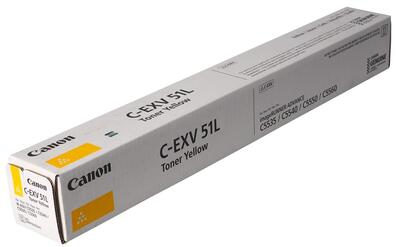 Canon C-EXV51L (0487C002) Yellow Original Toner Cartridge - IR-C5535i / IR-C5540i