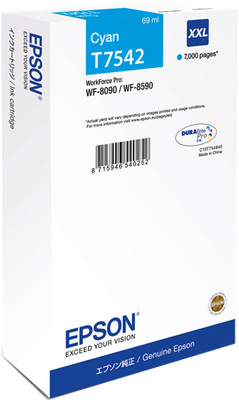 Epson C13T754240 (T7542) Blau, Originalpatrone - WF-