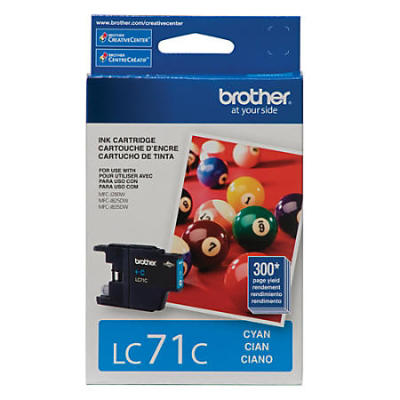 Brother LC71C Cyanfarbene Original-Tintenpatrone - MFC-J280W / J425W