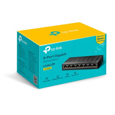 Tp-Link LS1008G 8-Port 10/100/1000Mbps Masaüstü Sw