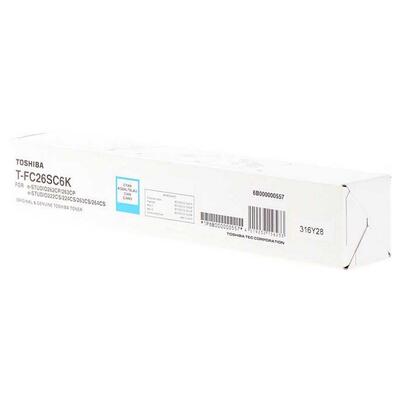 Toshiba T-FC26SC6K Cyan Original Toner Cartridge - E-Studio 262CP / 222CS / 263CS