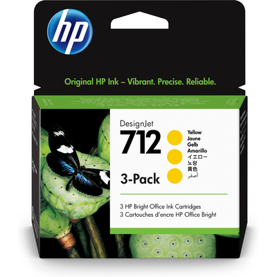 HP 3ED79A (712) Sarı Orjinal Kartuş 3lü Paket - D
