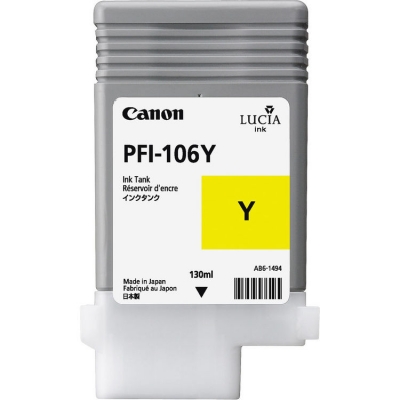 Canon PFI-106Y (6624B001) Yellow Original Cartridge - IPF6300 / IPF6400