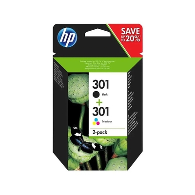 HP N9J72AE (301) Dual Pack Black+Colour Original Cartridge - DeskJet 1000 (Ex)
