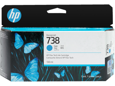 HP 498N5A (738) Cyanfarbene Original-Tintenpatrone - DesignJet T850 / T950