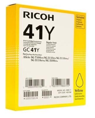 Ricoh GC41Y 405768/405764 Geljet Gelb Originalpatrone für SG2100 / SG3110 / SG3100 (Ex)