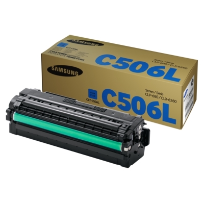Samsung CLT-C506L/ELS Cyan Original Toner Cartridge - CLX-6260 / CLP-680 (Damaged Box)