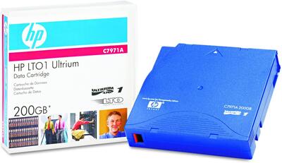 HP C7971A LTO-1 Ultrium Data Cartridge 100GB / 200GB 609m, 12.65mm