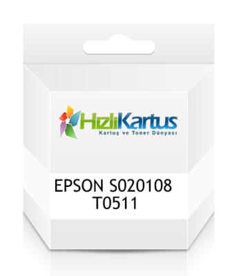 Epson S020108 (T0511) Schwarze kompatible Tintenpatrone - Stylus 1160/1500/1520/800/850