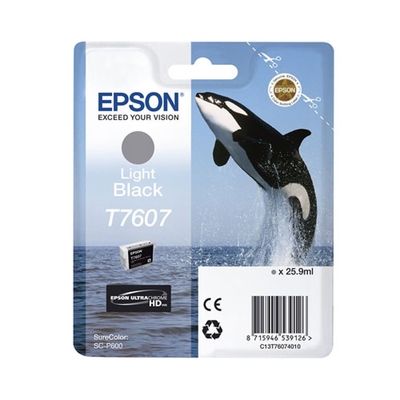 Epson C13T76074010 (T7607) Light Black Original Cartridge - SureColor SC-P600 (Ex)