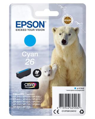 Epson C13T261240 (26) Blau, Originalpatrone - XP-600
