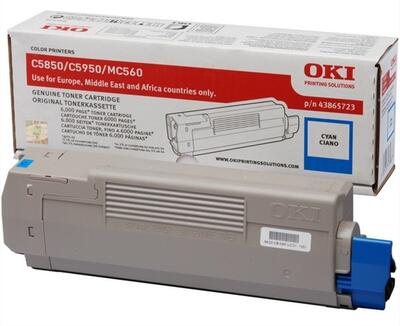 OKI 43865723 Blaue Originaltonerpatrone - C5850 / C5950