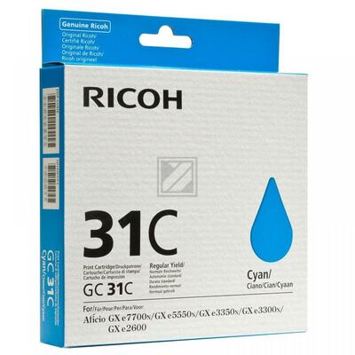 Ricoh GC-31 Mavi Orjinal Kartuş (405689) GXe3300N,