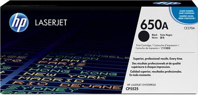HP CE270A (650A) Black Original Toner Cartridge - CP5525dn