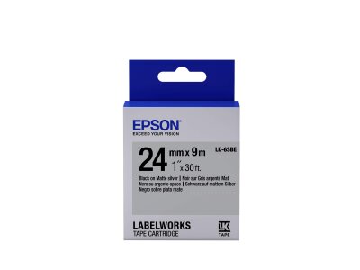 Epson C53S656009 (LK-6SBE) Mat Gümüş Üzerine Siyah