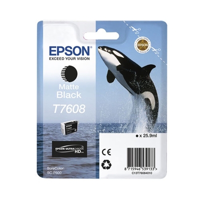 Epson C13T76084010 (T7608) Matte Black Original Cartridge - SureColor SC-P600 (Ex)