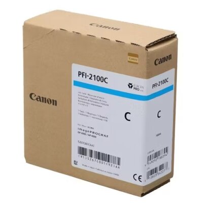 Canon PFI-2100C (5267C001) Cyan Original Cartridge - GP-2000 / GP-4000 (Ex)