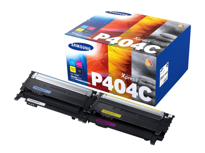 Samsung CLT-P404C/SEE (SU370A) 4 Pack Original Toner - Xpress SL-C430 / SL-C480 (Damaged Box)