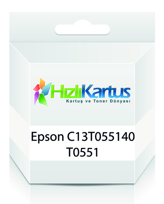 Epson C13T05514020 (T0551) Siyah Muadil Kartuş - R