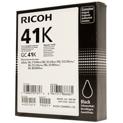 Ricoh GC41K 405765 Geljet Siyah Orjinal Kartuş - S