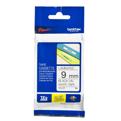 Brother TZE-221 (9MM) Weißes Laminatetikett