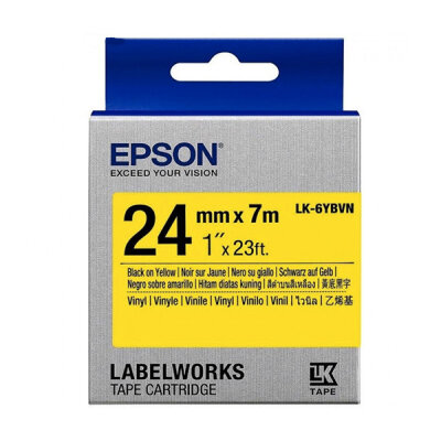 Epson C53S656021 (LK-6YBVN) Sarı Üzerine Siyah Orj