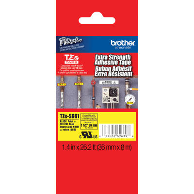 Brother TZE-S661 (12MM) Black Laminated Label