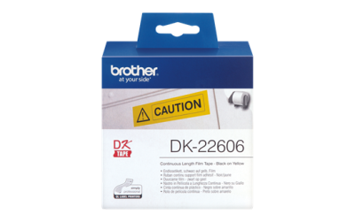 Brother DK-22606 Original Yellow Label Roll 62mm x 15.24m - QL-500W (L)