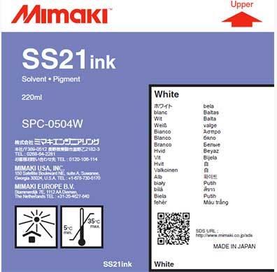 Mimaki SPC-0504W SS21 Weiße Original Solvent Tintenpatrone 220 ml