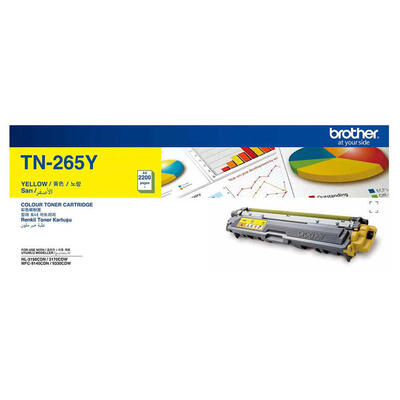 Brother TN-265Y Yellow Original Toner High Yield - DCP-9020