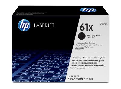 HP C8061X (61X) Black Original Toner Cartridge - LaserJet 4100 (B)