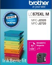 Brother LC675XLM Hohe Kapazität Magenta Originalpatrone - MFC-J2720 / MFC-J2320