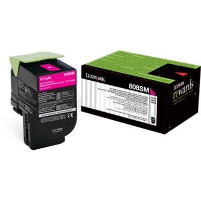 Lexmark 80C8SM0 (808SM) Kırmızı Orjinal Toner - CX
