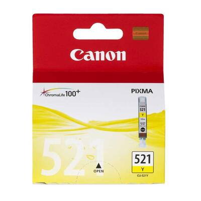 Canon CLI-521Y Yellow Original Cartridge - MP540 / MP620 (Ex)