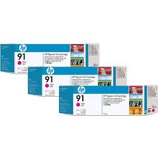 HP C9484A (91) Magenta Original Plotter Cartridge 3-pack - Designjet Z6100