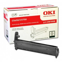 OKI 43870008 Black Original Drum Unit - C5650 / C5750