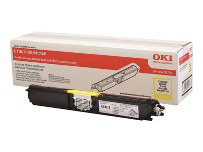 OKI 44250722 Gelber Originaltoner - C110 / C130