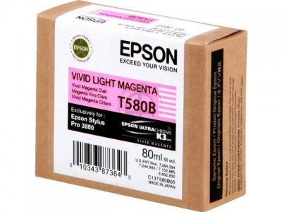Epson C13T580B00 (T580B) Light Magenta Original Cartridge - Stylus Pro 3800 (Ex)