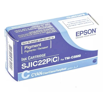 Epson SJIC22(C) (C33S020602) Mavi Orjinal Kartuş -