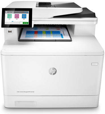 HP 3QA75A (MFP E47528f) Color LaserJet Managed Fax + Ethernet + Scanner + Multifunction Laser Printer
