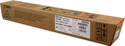 Ricoh 842046 Cyan Original Toner - MPC2800 / MPC3001 / MPC3501 (T7502)