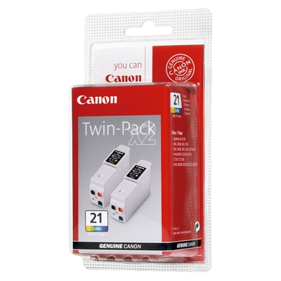 Canon BCI-21 (0954A379) 2 Verpackung Schwarz / Farbe Original-Patrone - BJC-2000