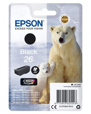 Epson C13T260140 (26) Siyah Orjinal Kartuş - XP-60