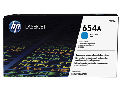HP CF331A (654A) Cyan Original Toner - LaserJet M651 (T7491)